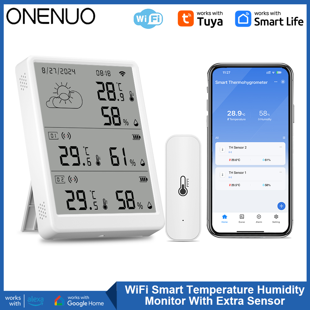 Weather Station Indoor - Tuya WiFi محطة الطقس مستشعر درجة