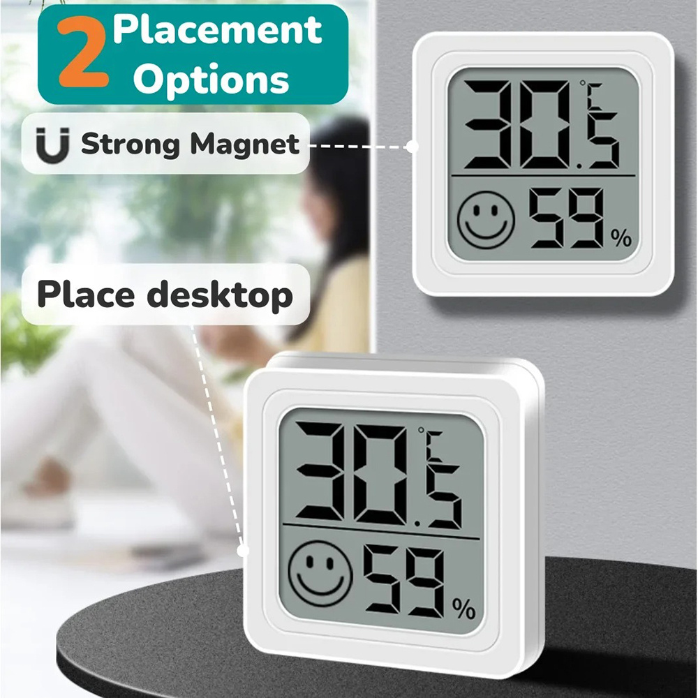 المحمولة LCD ميزان الحرارة الر - مراجعة Weather Station Indoor وسعره