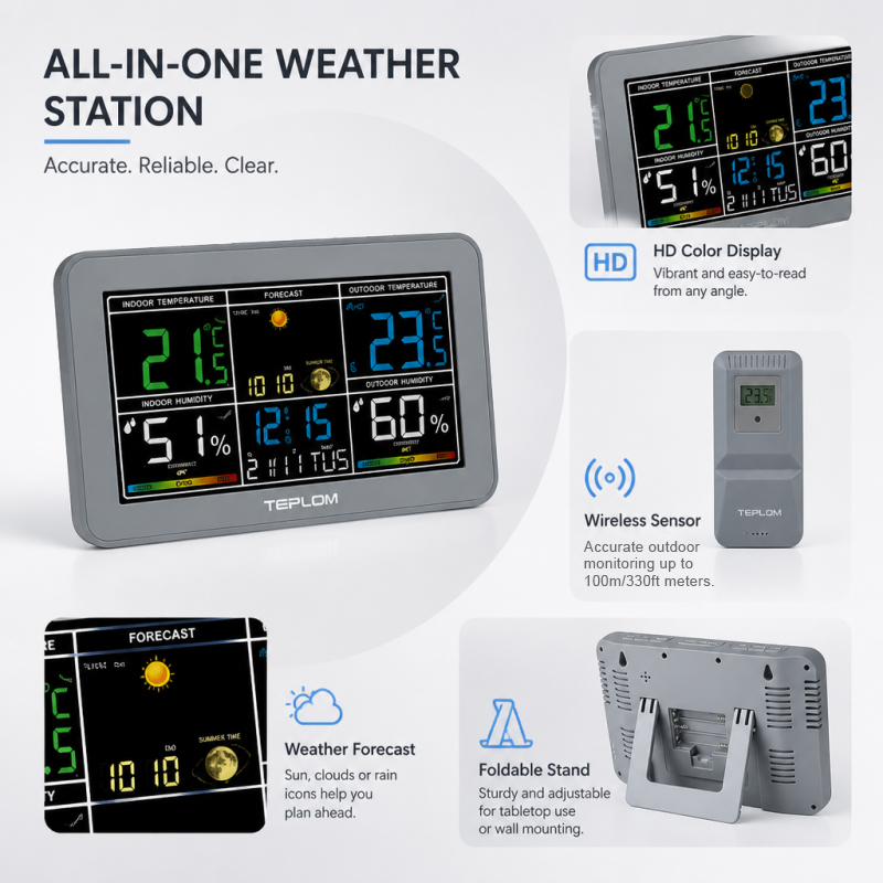 محطة الطقس الرقمية متعددة الوظ - مراجعة Weather Station Indoor وسعره