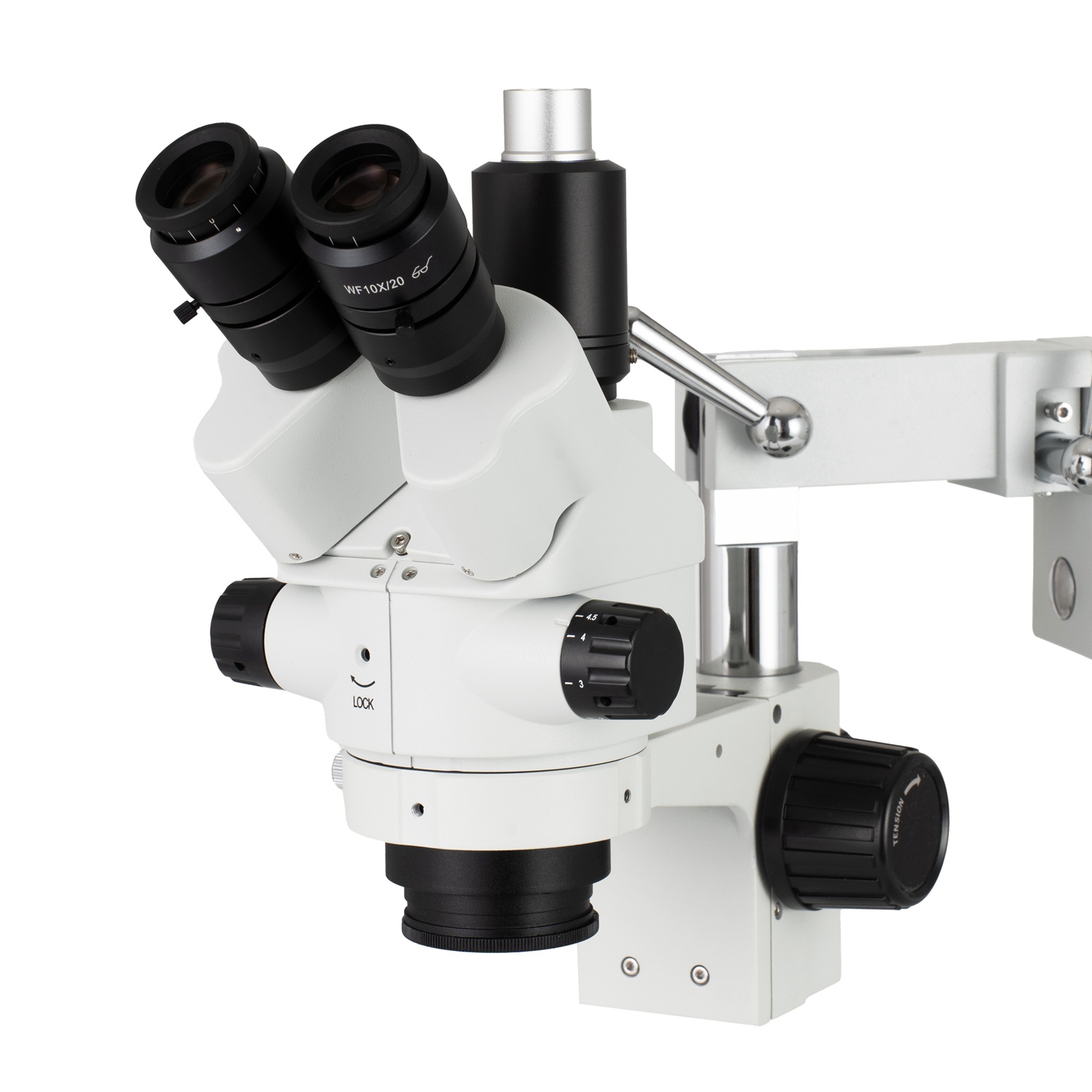 رأس مجهر ستيريو ثلاثي العدسات  - مراجعة Amscope Microscope Stereo 7X-45X وسعره