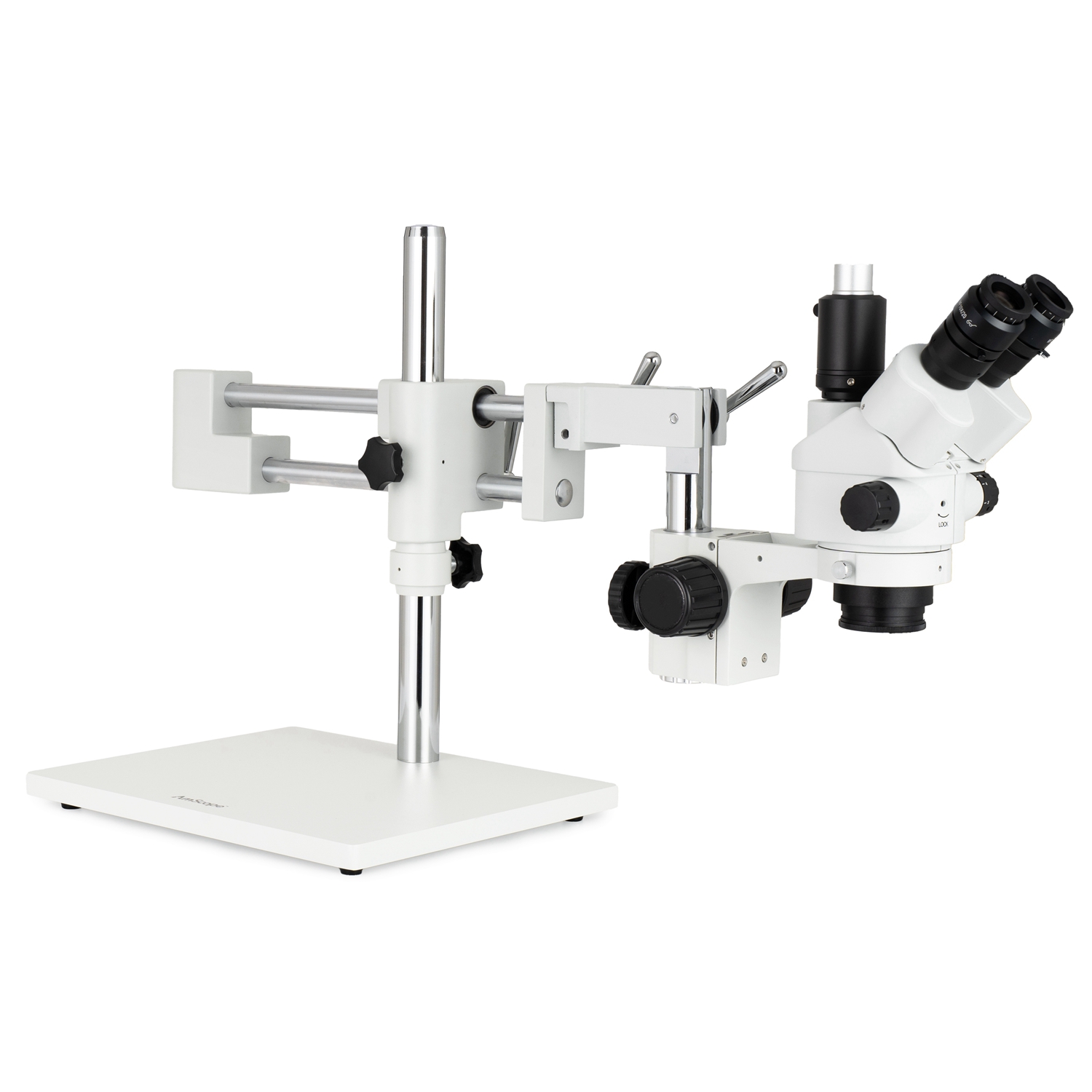 رأس مجهر ستيريو ثلاثي العدسات  - مراجعة Amscope Microscope Stereo 7X-45X وسعره