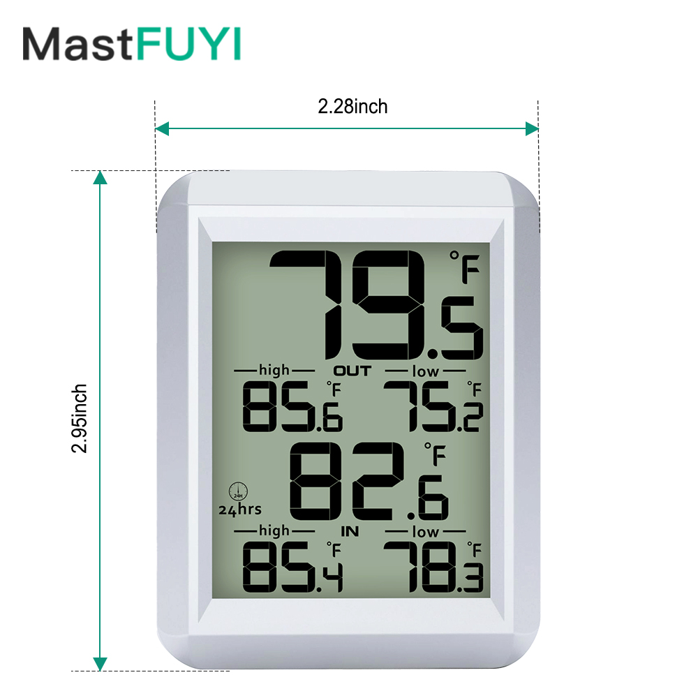 MASTFUYI ميزان الحرارة الرقمي  - مراجعة Weather Station Indoor وسعره