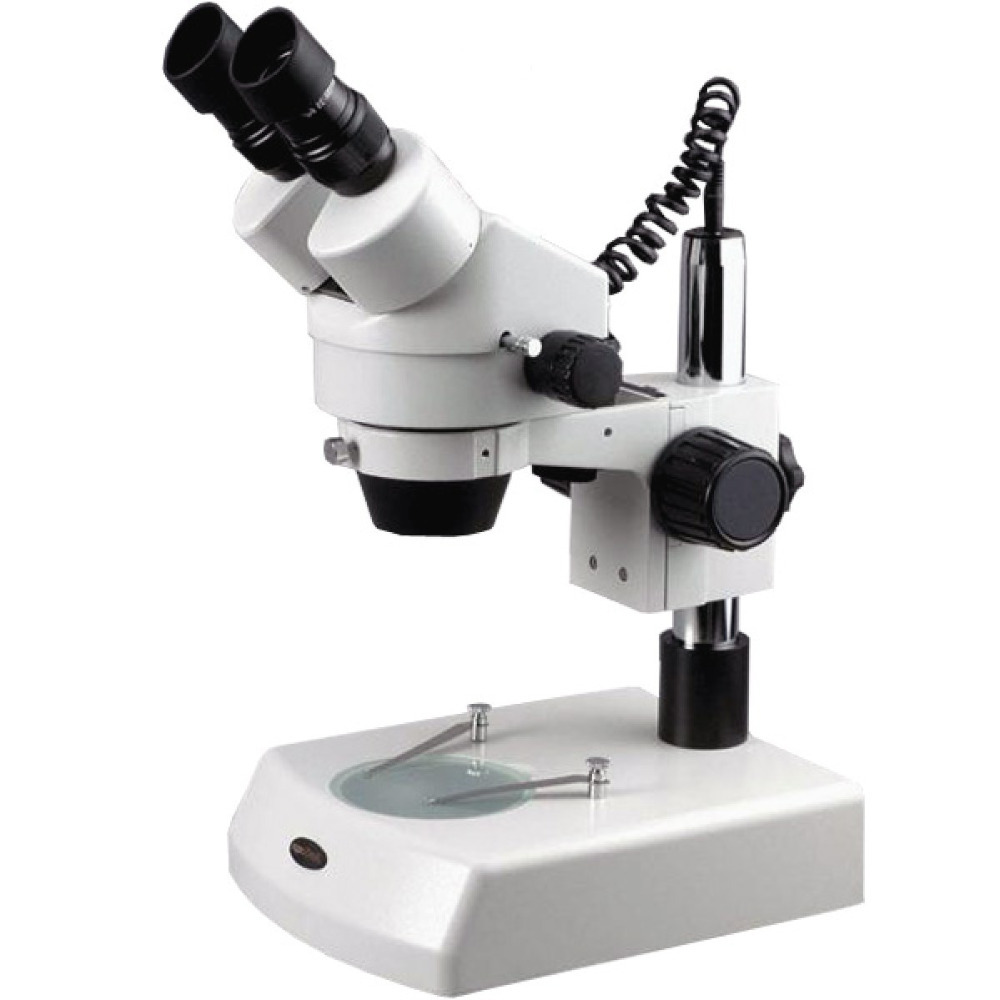 مجهر ستيريو ثنائي العدسة قابل  - مراجعة Amscope Microscope Stereo 7X-45X وسعره