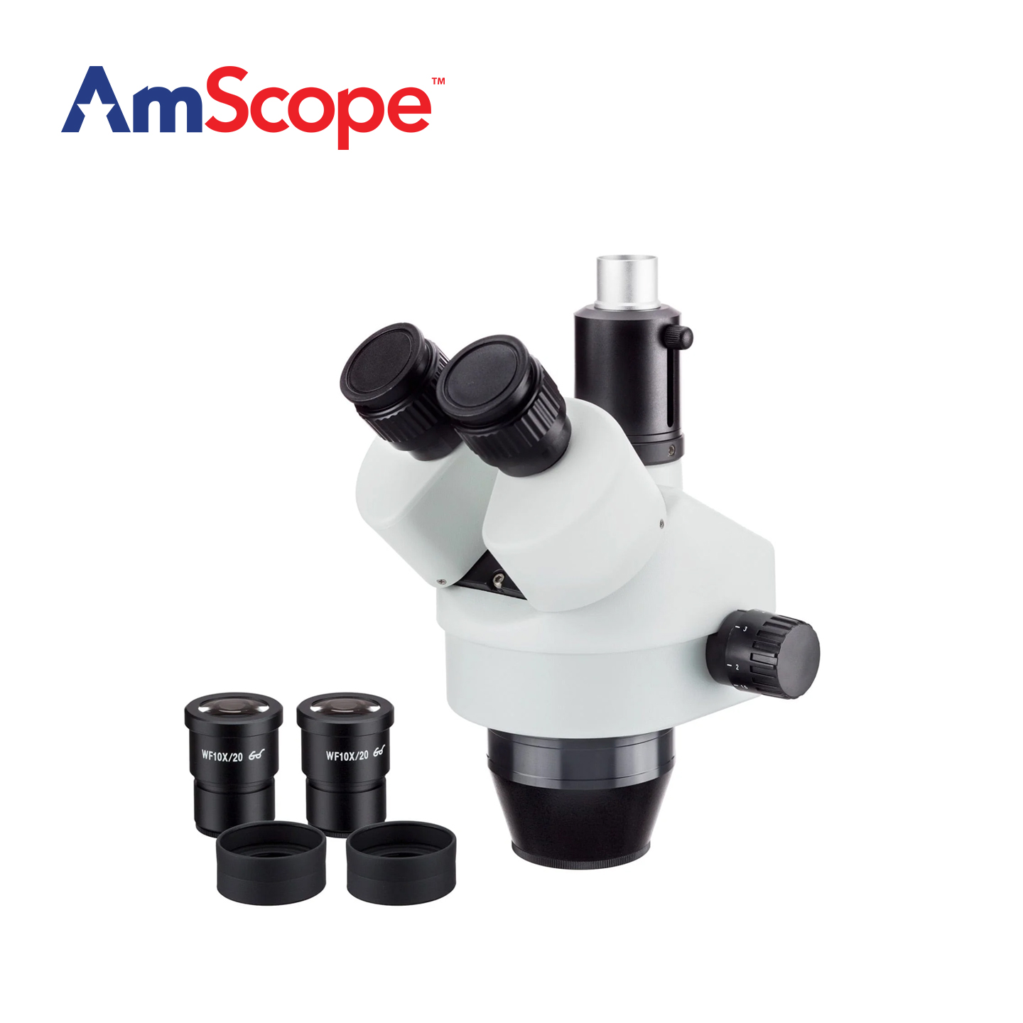 رأس مجهر ستيريو ثلاثي العدسات  - مراجعة Amscope Microscope Stereo 7X-45X وسعره