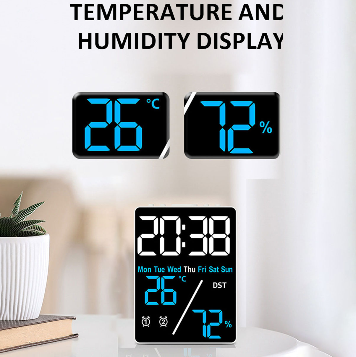 متعددة الوظائف شاشة كبيرة منبه - مراجعة Weather Station Indoor وسعره